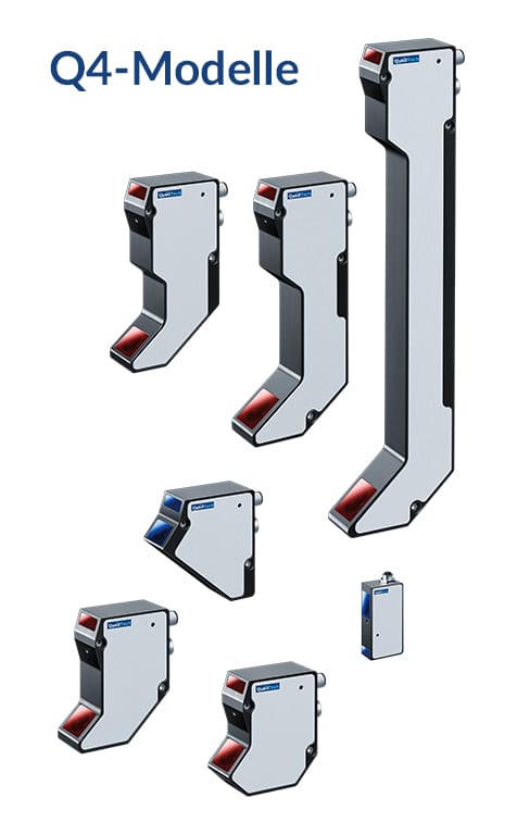 QuellTech Q4 laser scanner product family for simple applications, very robust against ambient light.