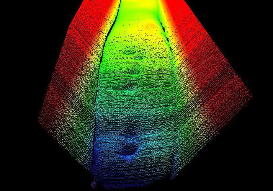 3D Laser Scanner Measurement Pointcloud of weld seam defects